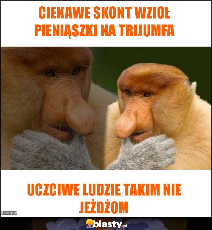 Ciekawe skont wzioł pieniąszki na Trijumfa