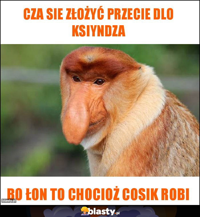 Cza sie złożyć przecie dlo ksiyndza