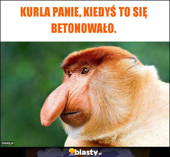 Kurla Panie, kiedyś to się betonowało.