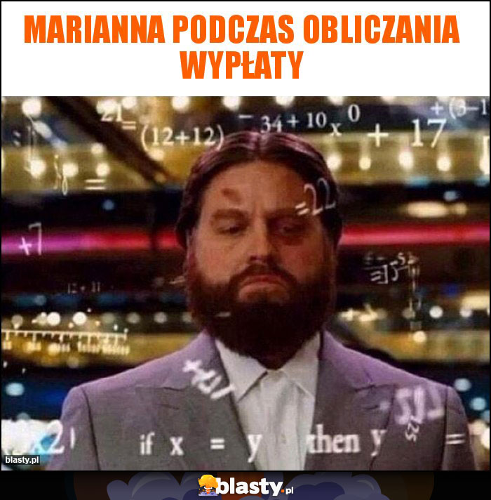 Marianna podczas obliczania wypłaty