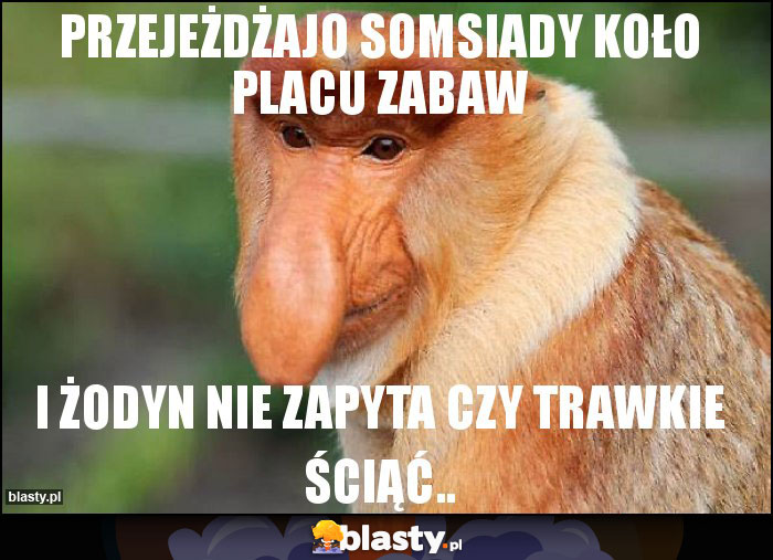 Przejeżdżajo Somsiady koło placu zabaw