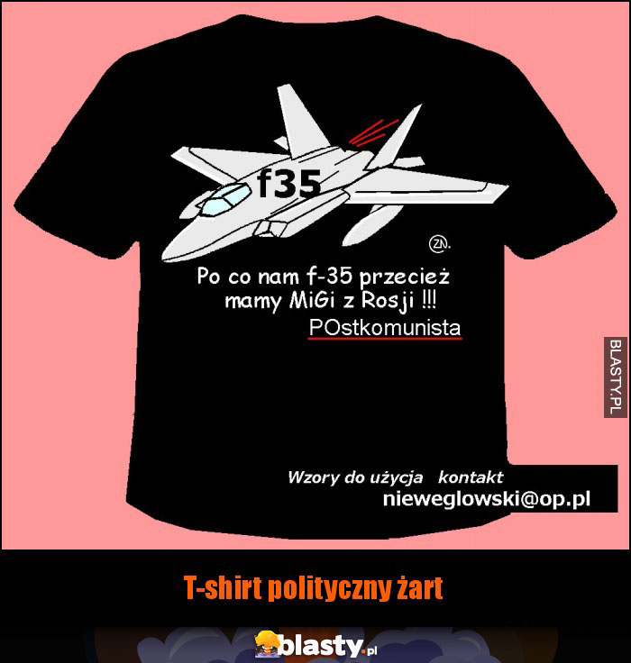 T-shirt polityczny żart