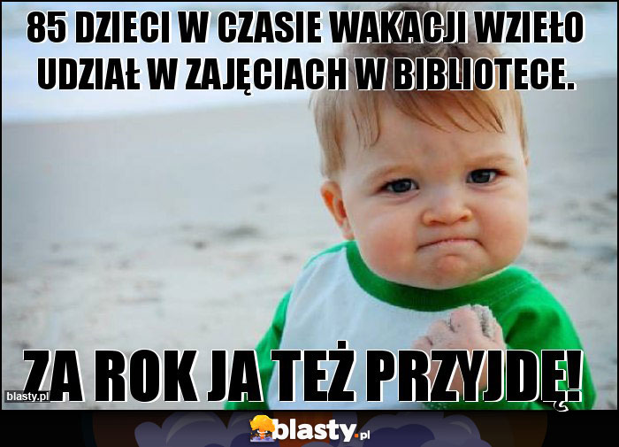 85 dzieci w czasie wakacji wzieło udział w zajęciach w bibliotece.