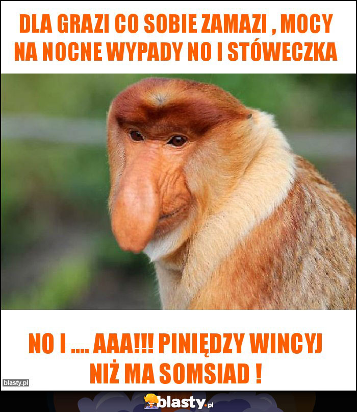 Dla Grazi co sobie zamazi , mocy na nocne wypady no i stóweczka