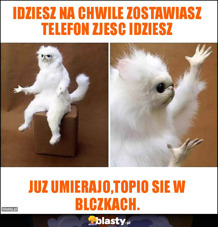 Idziesz na chwile zostawiasz telefon zjesc idziesz