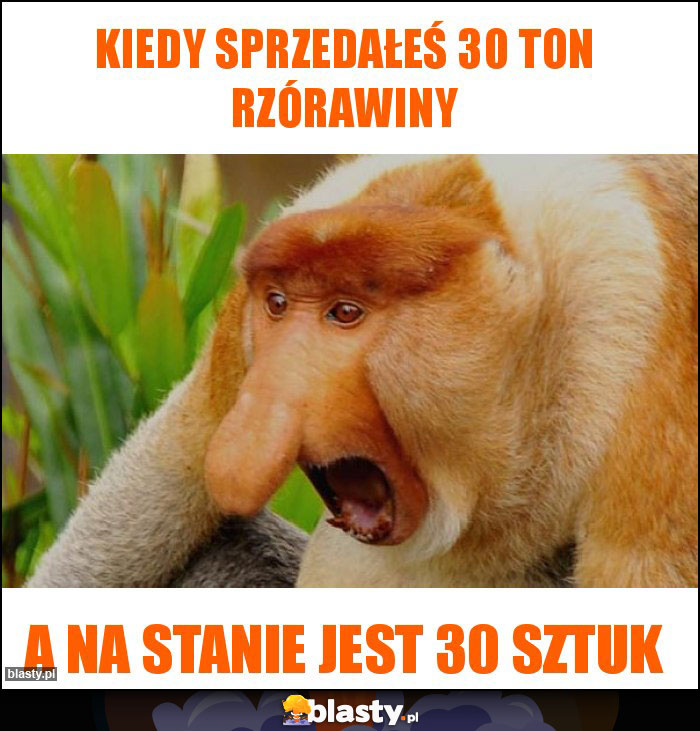 Kiedy sprzedałeś 30 ton rzórawiny