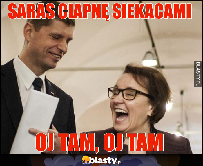 Saras ciapnę siekacami