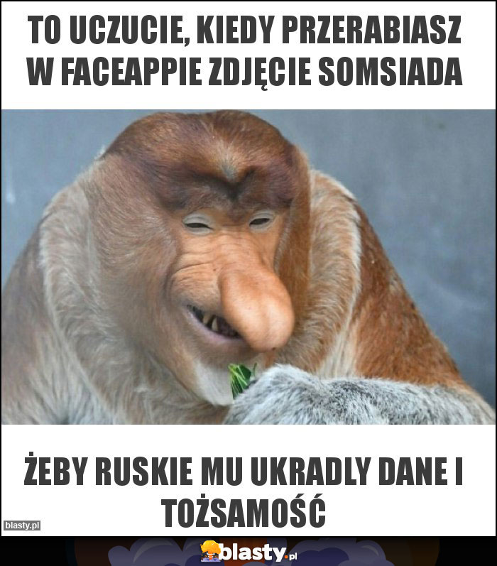 To uczucie, kiedy przerabiasz w faceappie zdjęcie somsiada