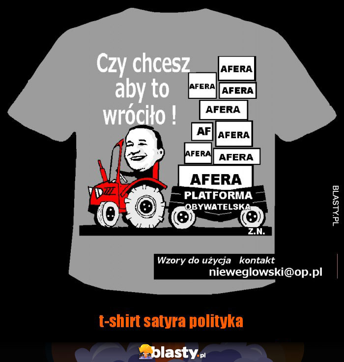 t-shirt satyra polityka