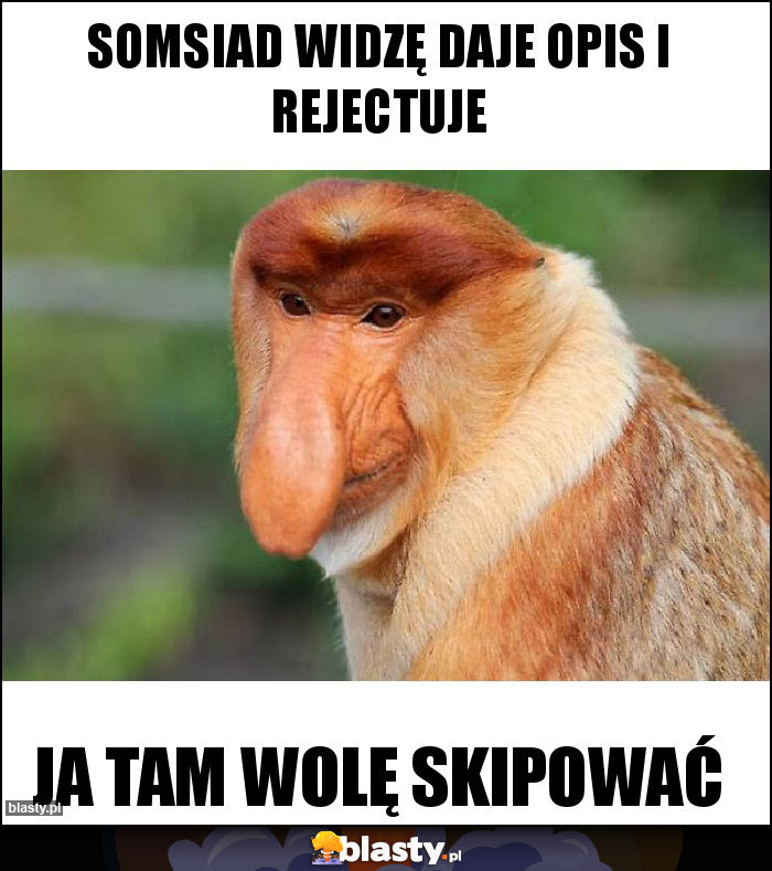 Somsiad widzę daje opis i rejectuje