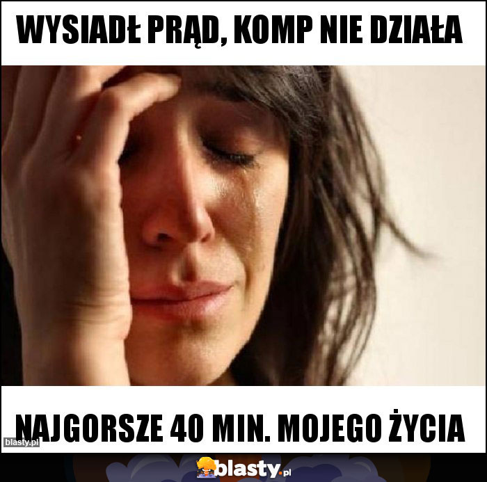 wysiadł prąd, komp nie działa