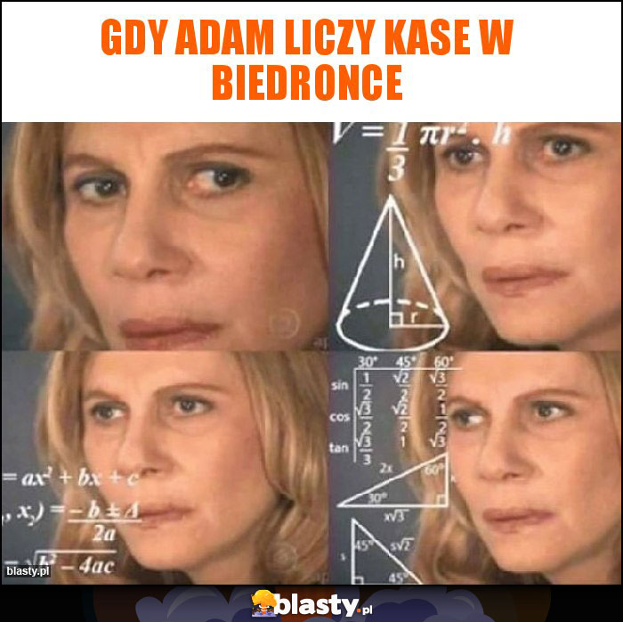 Gdy adam liczy kase w biedronce