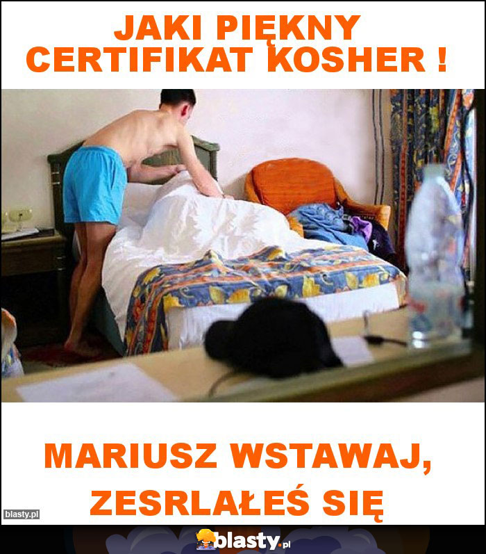 Jaki piękny certifikat kosher !