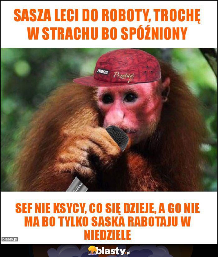 Sasza leci do roboty, trochę w strachu bo spóźniony