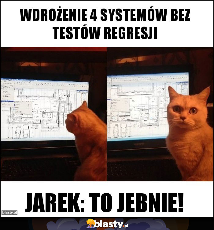 Wdrożenie 4 systemów bez testów regresji