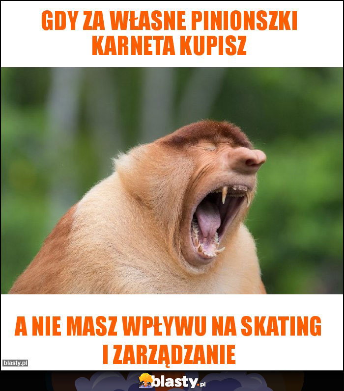 GDY ZA WŁASNE PINIONSZKI KARNETA KUPISZ