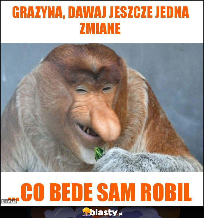 Grazyna, dawaj jeszcze jedna zmiane