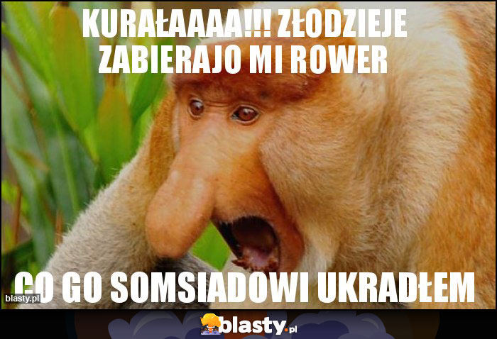 KURAŁAAAA!!! Złodzieje zabierajo mi rower