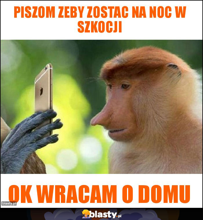 Piszom zeby zostac na noc w szkocji