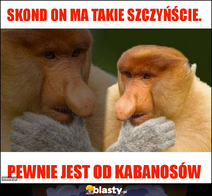 Skond on ma takie szczyńście.