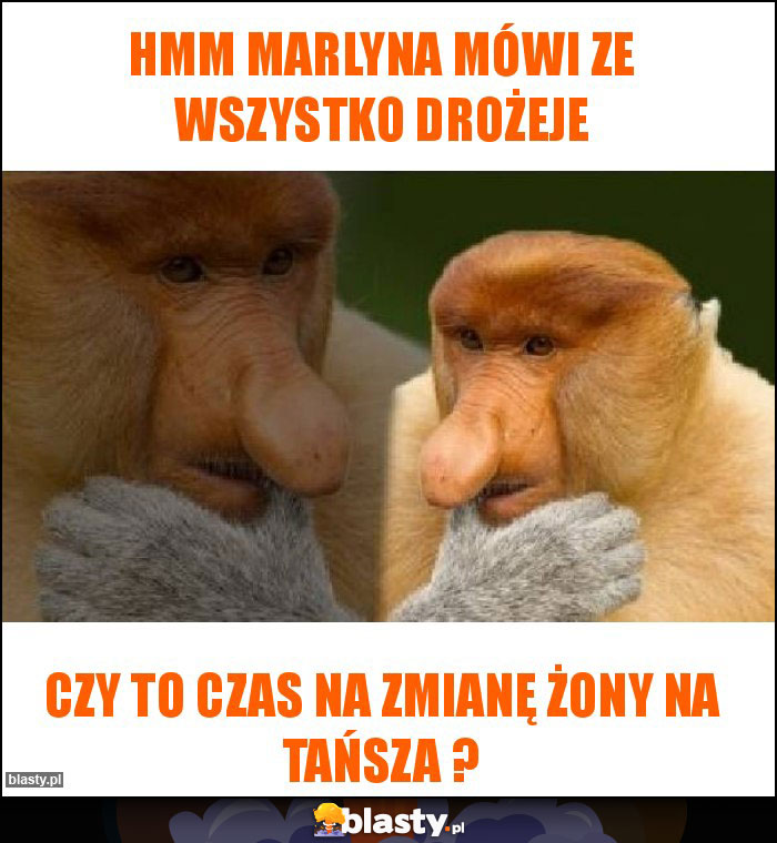 Hmm Marlyna mówi ze wszystko drożeje