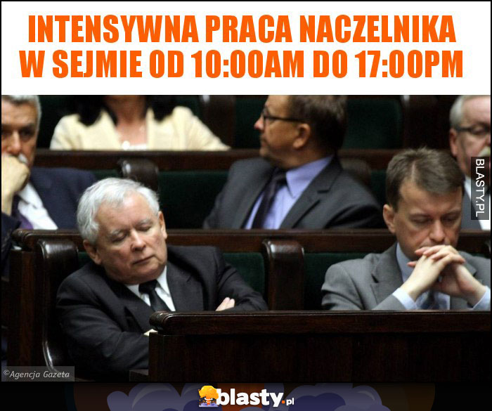 intensywna praca naczelnika w sejmie od 10:00am do 17:00pm