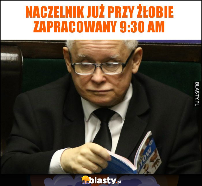 naczelnik już przy żłobie zapracowany 9:30 am