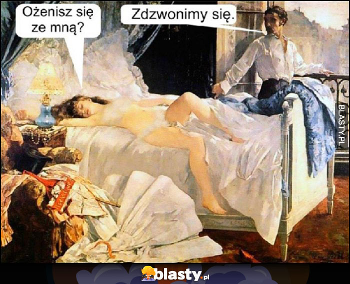 Po nocy razem: ożenisz się ze mną? Zdzwonimy się kochankowie