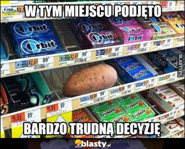 W tym miejscu podjęto bardzo trudną decyzję półka w sklepie