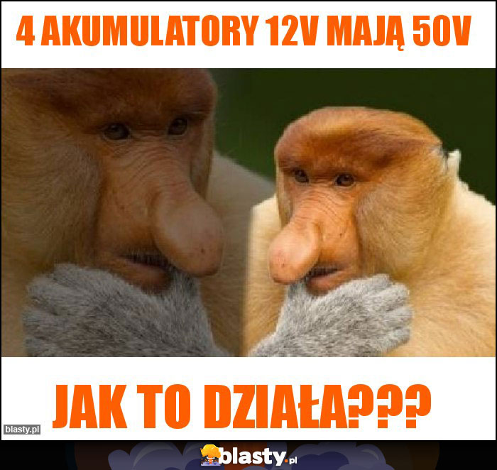 4 akumulatory 12v mają 50v