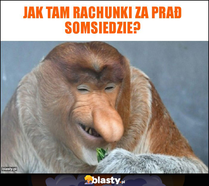 Jak tam rachunki za prað somsiedzie?