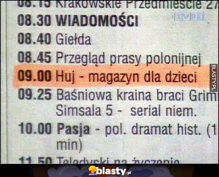 Kuj - magazyn dla dzieci dziwna nazwa programu telewizyjnego