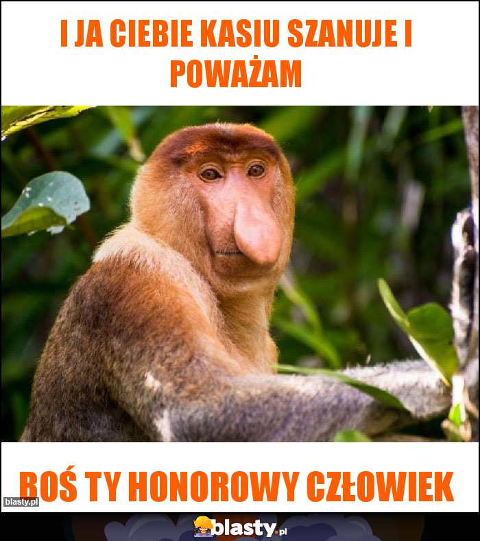 I ja Ciebie Kasiu szanuje i poważam