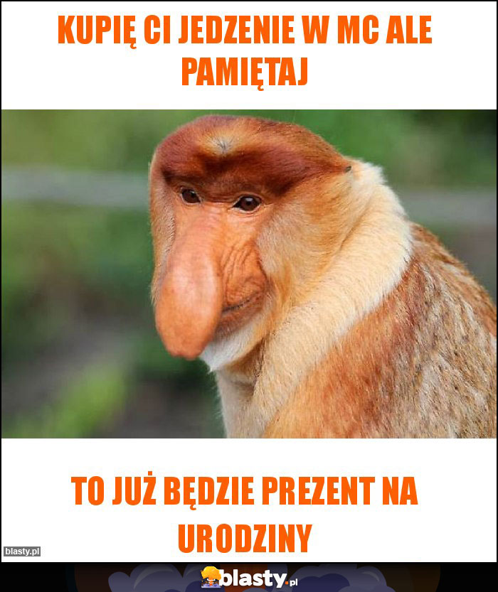 Kupię Ci jedzenie w mc ale pamiętaj