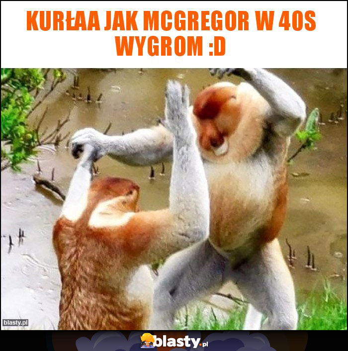 Kurłaa jak McGregor w 40s wygrom :D