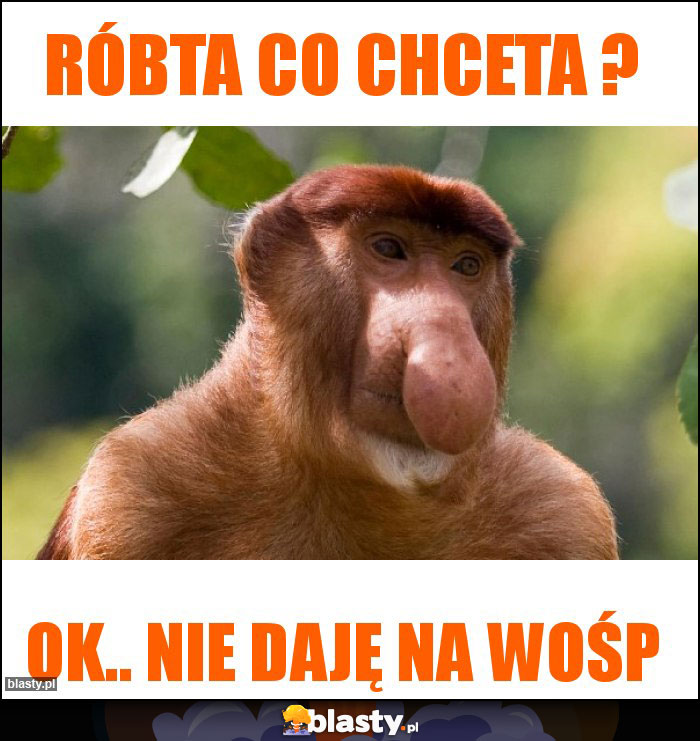 RÓBTA CO CHCETA ?