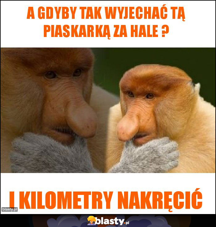 A gdyby tak wyjechać tą piaskarką za hale ?