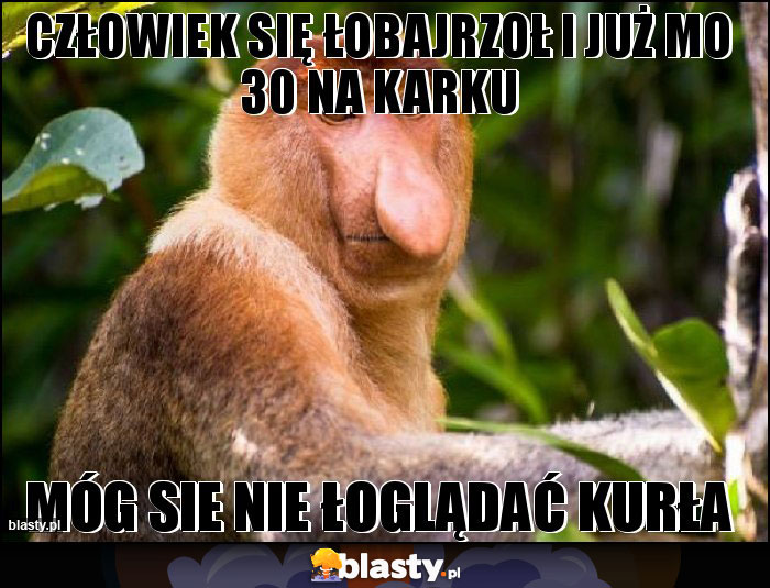 CZŁOWIEK SIĘ ŁOBAJRZOŁ I JUŻ MO 30 NA KARKU