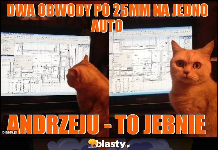 Dwa obwody po 25mm na jedno auto