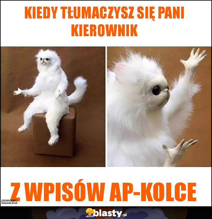 Kiedy tłumaczysz się pani kierownik