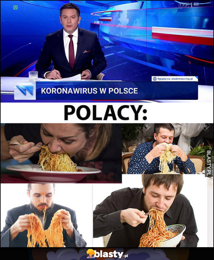 Koronawirus w Polsce, Polacy jedzą makaron