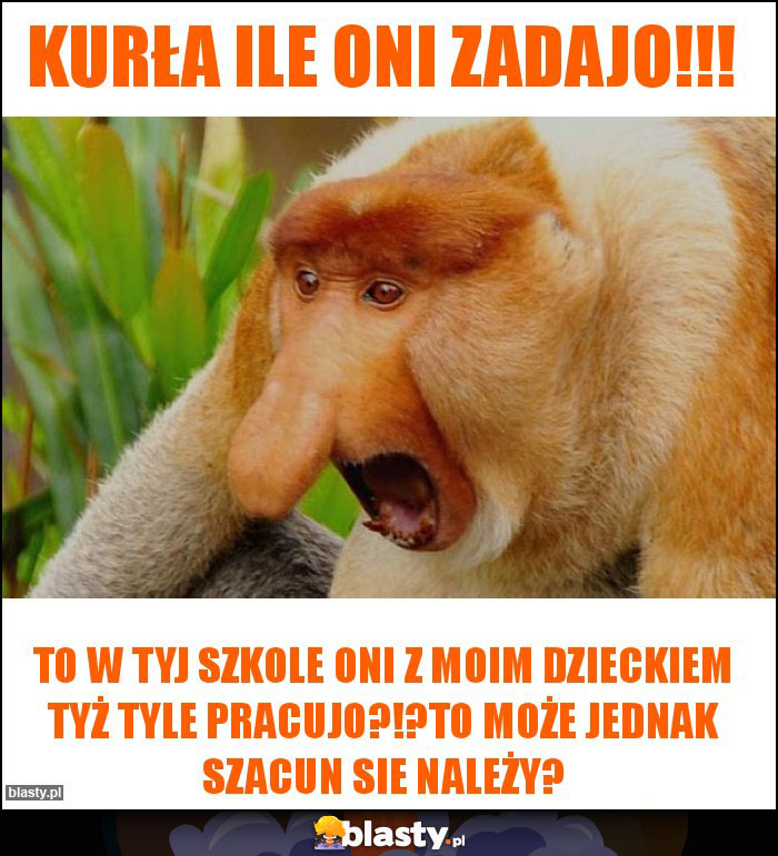 Kurła ile oni zadajo!!!