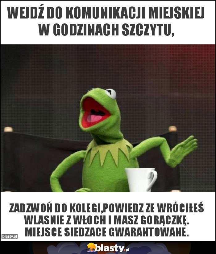 Wejdź do komunikacji miejskiej w godzinach szczytu,