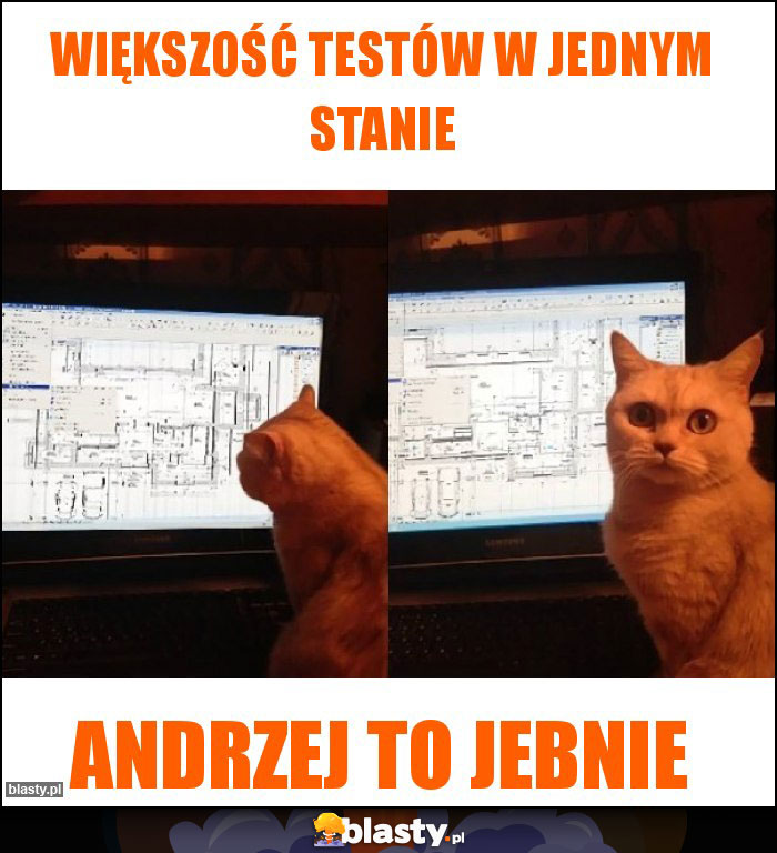 Większość testów w jednym stanie