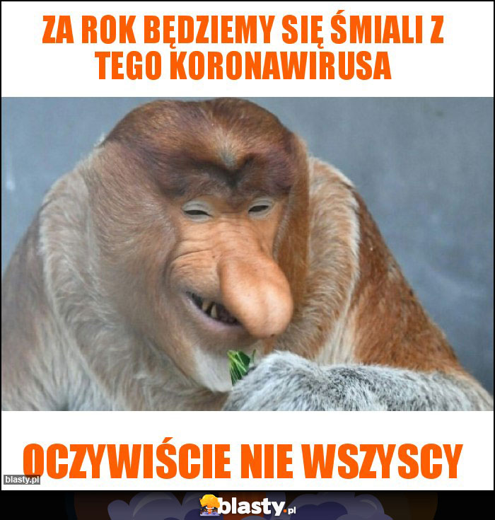 Za rok będziemy się śmiali z tego koronawirusa