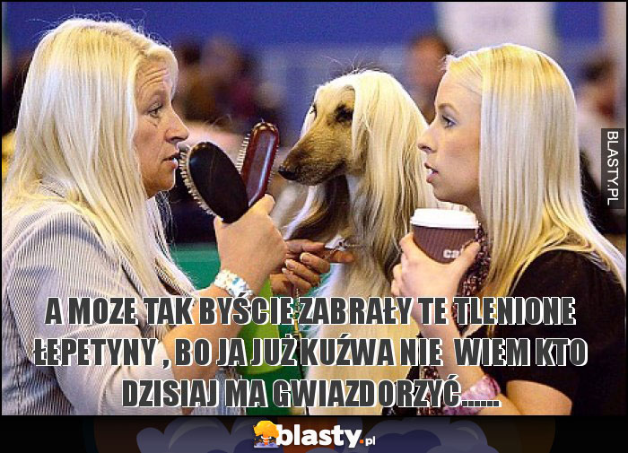 A MOZE TAK BYŚCIE ZABRAŁY TE TLENIONE ŁEPETYNY , BO JA JUŻ KUŹWA NIE  WIEM KTO DZISIAJ MA GWIAZDORZYĆ......