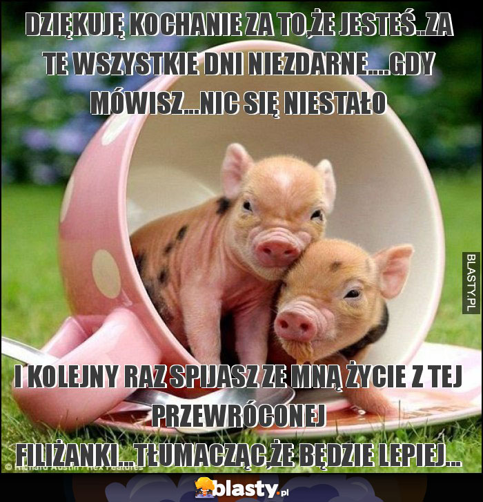 Dziękuję kochanie za to,że jesteś..za te wszystkie dni niezdarne....gdy mówisz...nic się niestało