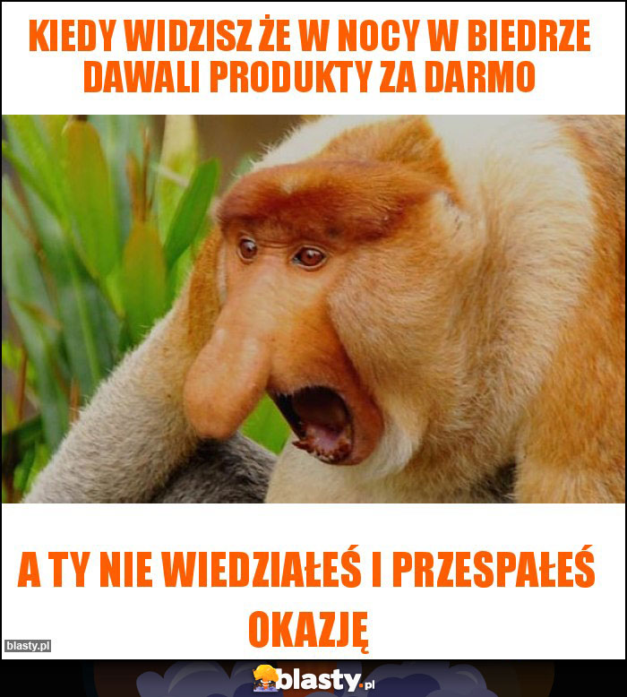 Kiedy widzisz że w nocy w biedrze dawali produkty za darmo