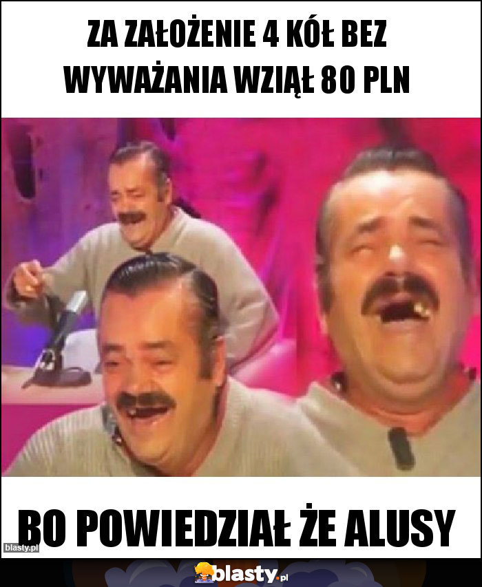 Za założenie 4 kół bez wyważania wziął 80 pln