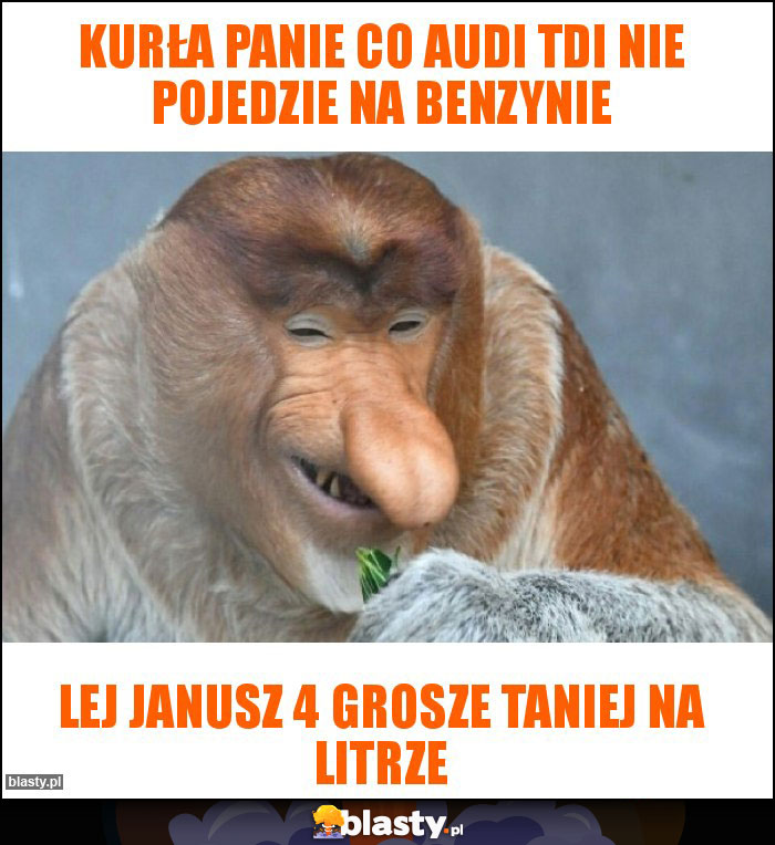 Kurła panie co AUDI TDI nie pojedzie na benzynie